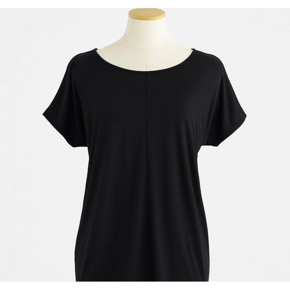 Zero + Maria Cornejo Shirt Women Black Dolman Sleeve Minimalist Neutral Casual S
